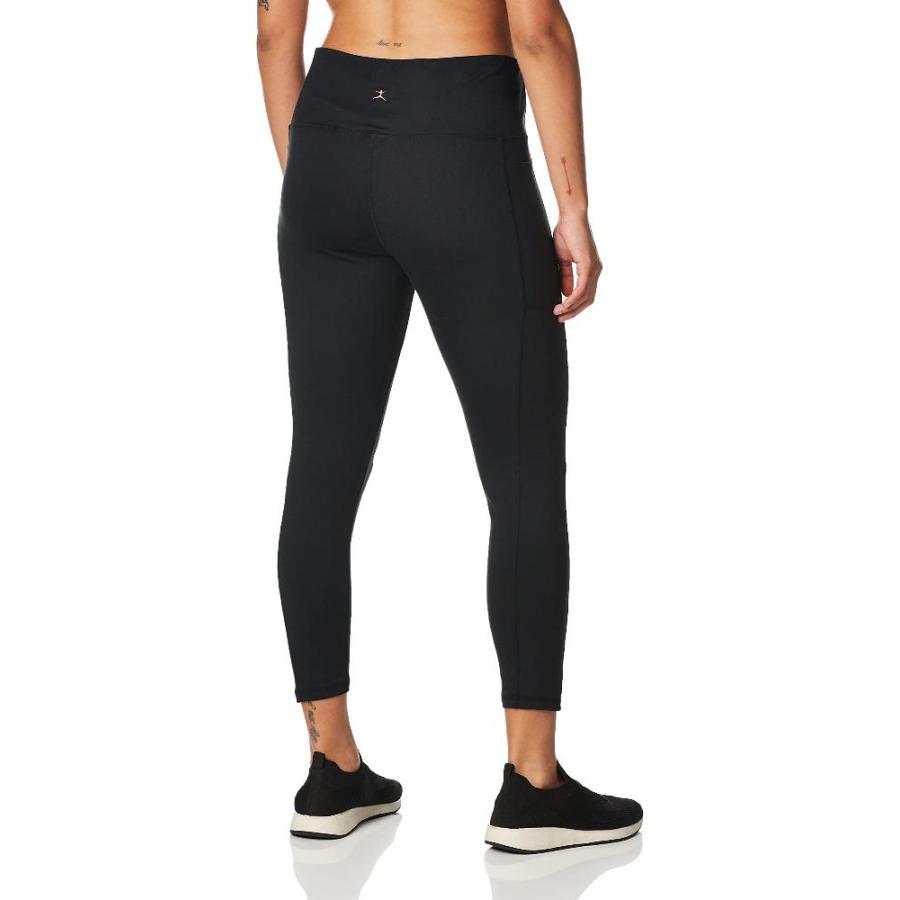 Danskin womens Double Brushed 7/8 Leggings, Black Salt, Medium US