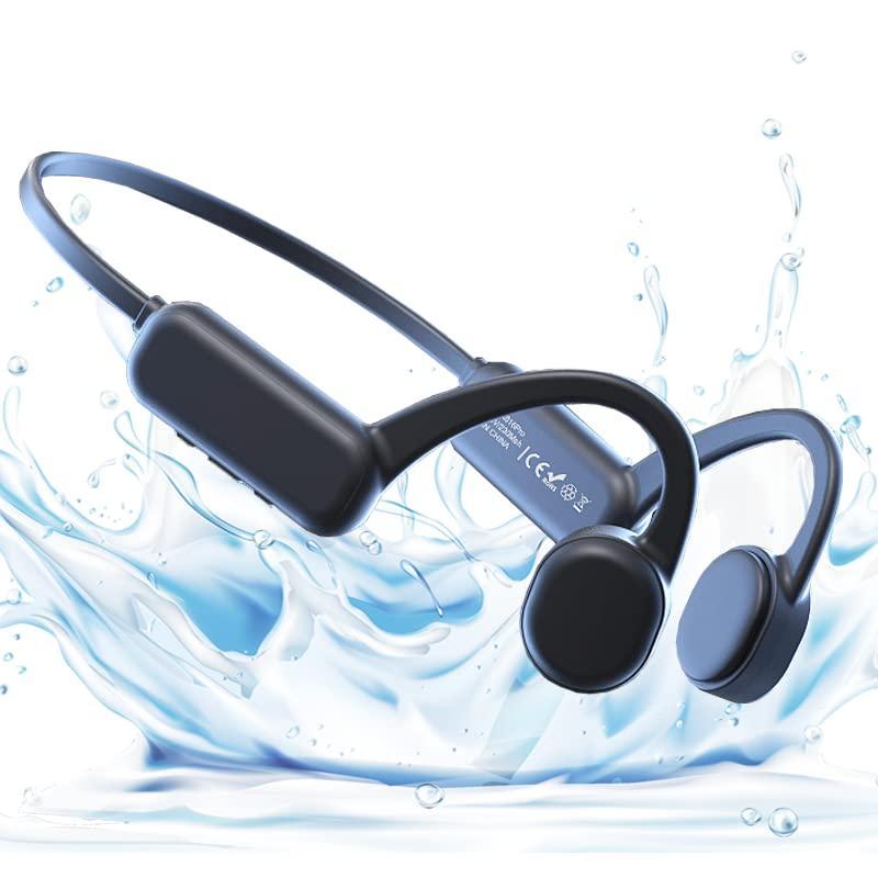 IHAO Swimming Headphones True Bone Conduction Open Ear Headset MP3