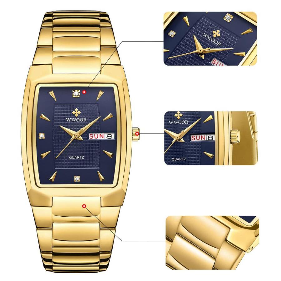 時計 Laphont SQUARE MELTING WATCH LARGE GOLD Laphont SQUARE MELTING WATCH LARGE GOLD WHT BLK腕時計 ゴールド