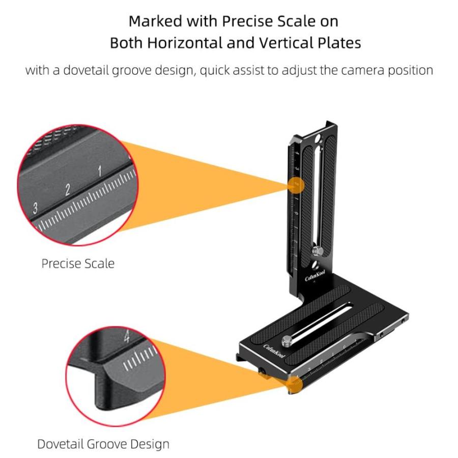 CofunKool カメラLブラケット 垂直マウントプレート DJI Ronin RS2 RSC2 Zhiyun Weebill-S ジンバル用｜tactshop｜04