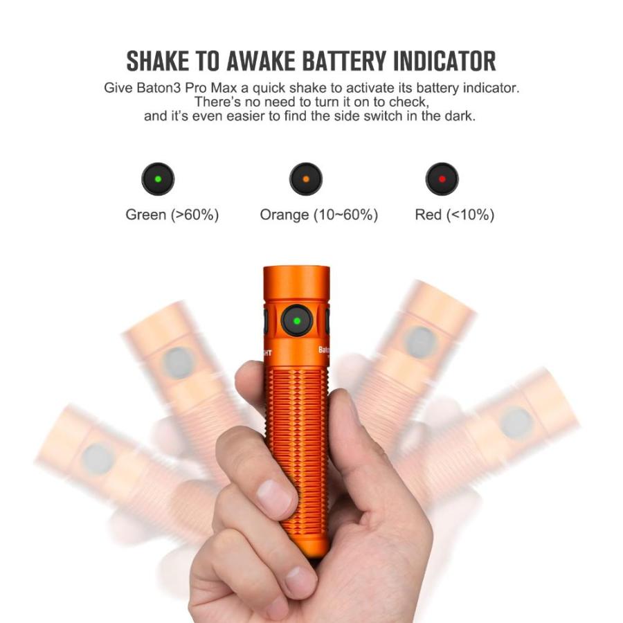 OLIGHT Baton3 Pro Max Flashlight, Rechargeable Compact EDC Pocket Flashligh｜tactshop｜04