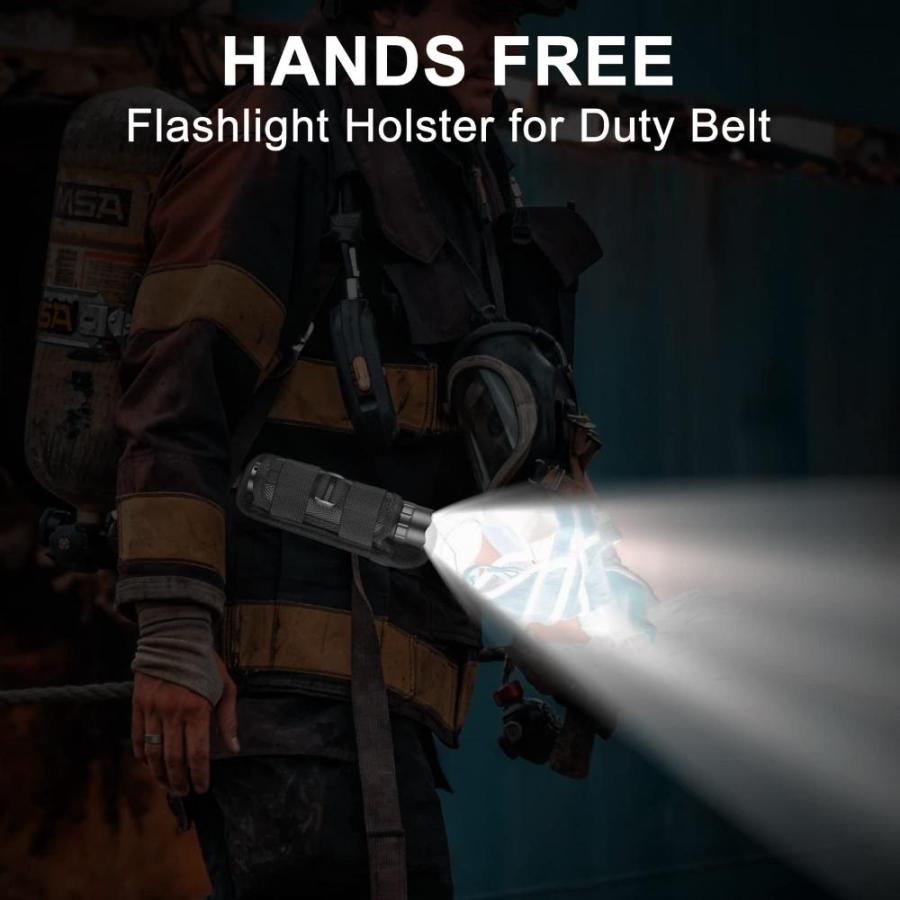 ULTRAFIRE Tactical Flashlight with Holster, Single Mode LED Flashlight 1000｜tactshop｜05