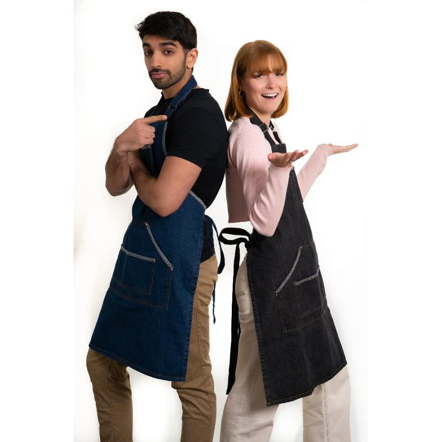 冬セール Multipurpose Denim Chefs Bib Apron - BBQ， Painting， Garden， Cooking for Men