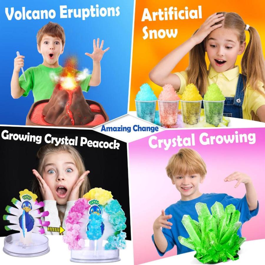 完成品配送 UNGLINGA 60+ Science Experiments Kits for Kids Age 4-6-8-12 Boys Girls Toys