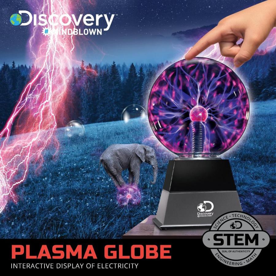 Discovery Kids 6" Plasma Globe Lamp with Interactive Electronic Touch and S｜tactshop｜04