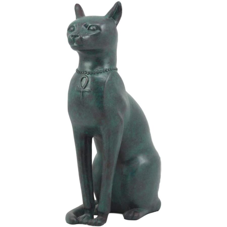 Ebros 古代エジプト座っている猫バステット像 熟成ブロンズパティナ樹脂仕上げ 高さ8.5インチ ファラオ 女性 猫 家 肥沃 バストフィギュア｜tactshop｜05