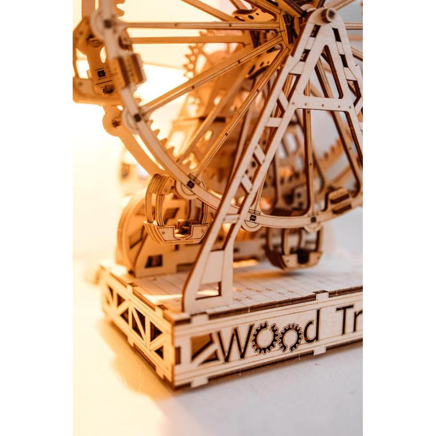 Wood Trick ウッドトリック フェリスホイール/観覧車 自転する3Dウッドパズル / 木製模型｜tactshop｜04