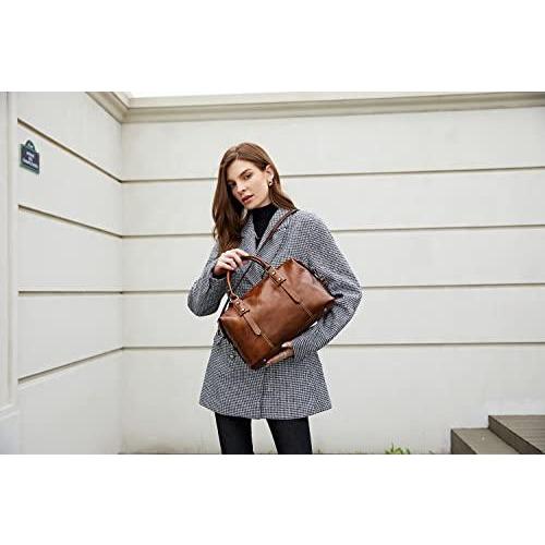 HESHE Genuine Leather Purses for Women Vintage Handbag Shoulder