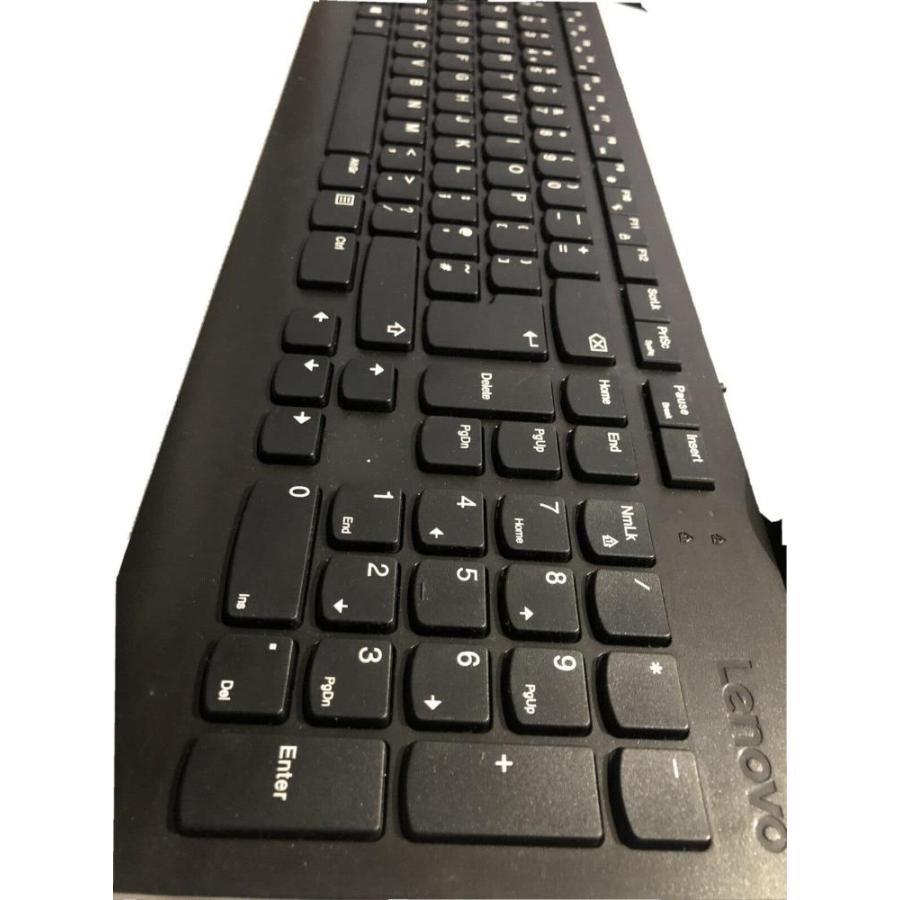 ファッションの通販 Lenovo 300 USBキーボード 有線 傾斜調整可能 人間工学 Windows 7/8/10 GX30M39655 ブラック