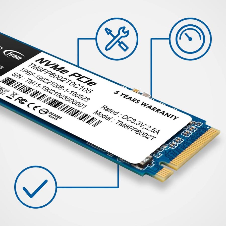 TEAMGROUP(チームグループ) MP33 1TB SLC キャッシュ 3D NAND TLC NVMe 1.3 PCIe Gen3x4 M.2｜tactshop｜02