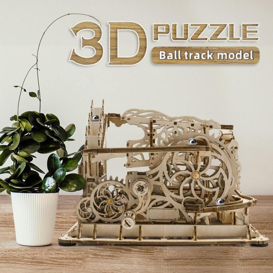 OWNONE 1 3D木製パズル マーブルラン 大人用 DIYマーブルラン 木製モデルキット 組み立て用 大人とティーン向け木製組み立てキット (33｜tactshop｜02