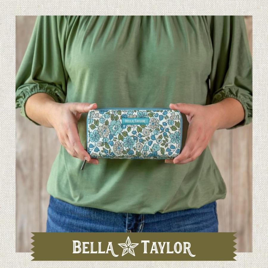 Bella Taylor Country 花柄フィードサックコレクション RFIDスリムカードウォレット 女性用, デリケートフローラルブルー｜tactshop｜02