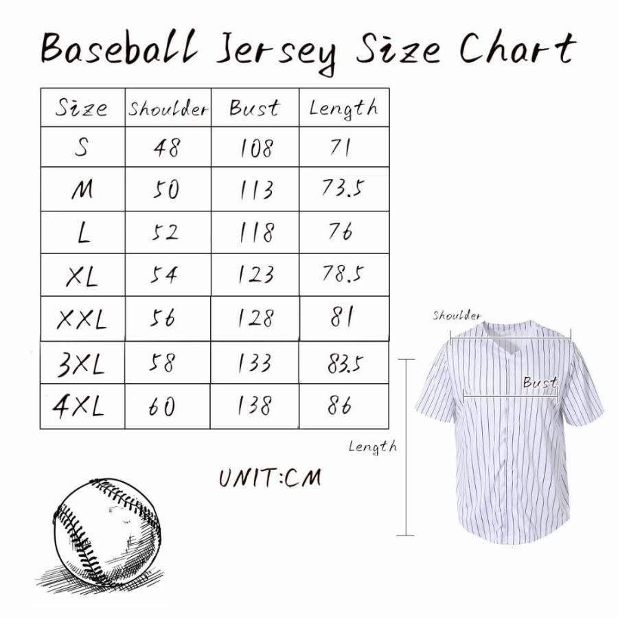 お歳暮 Mowbeat Men Baseball Jersey Button Down Shirts Sports Uniform Jersey Stripe