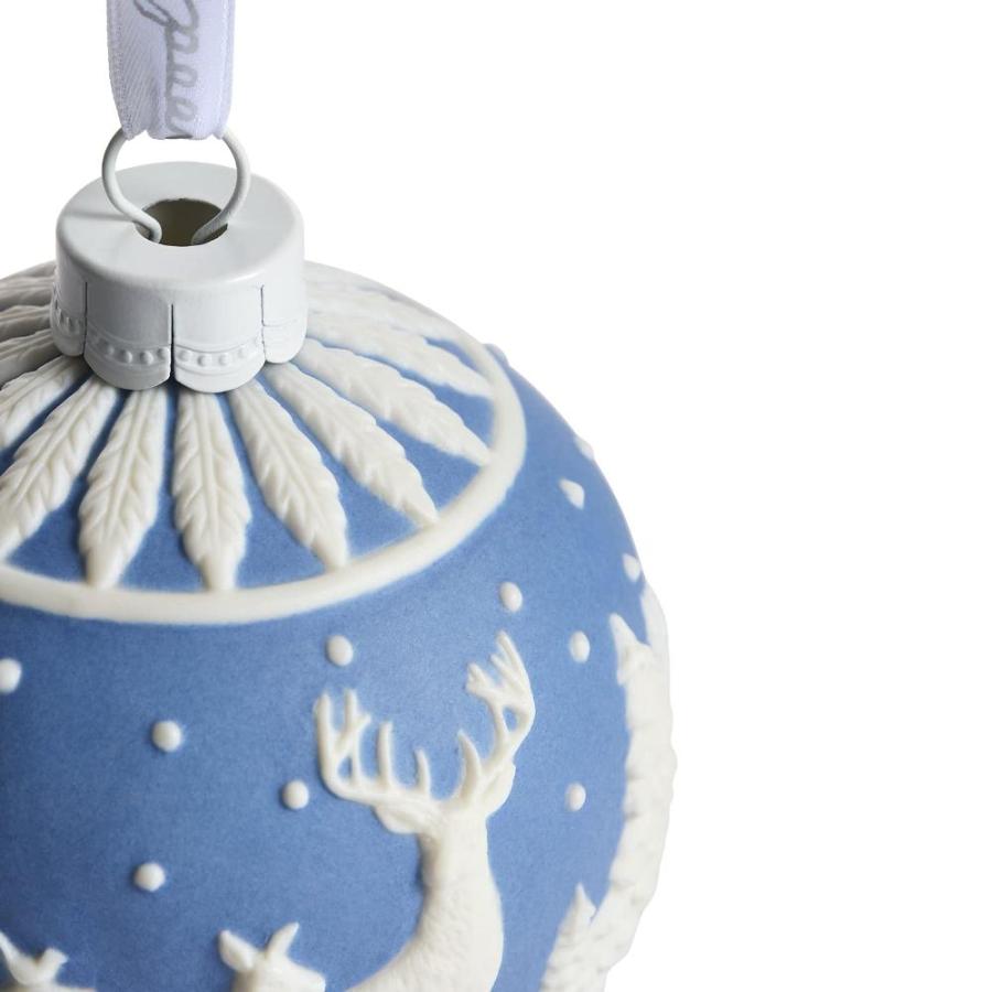 WEB限定 Wedgwood Christmas Deer Bauble Ornament， 3.2