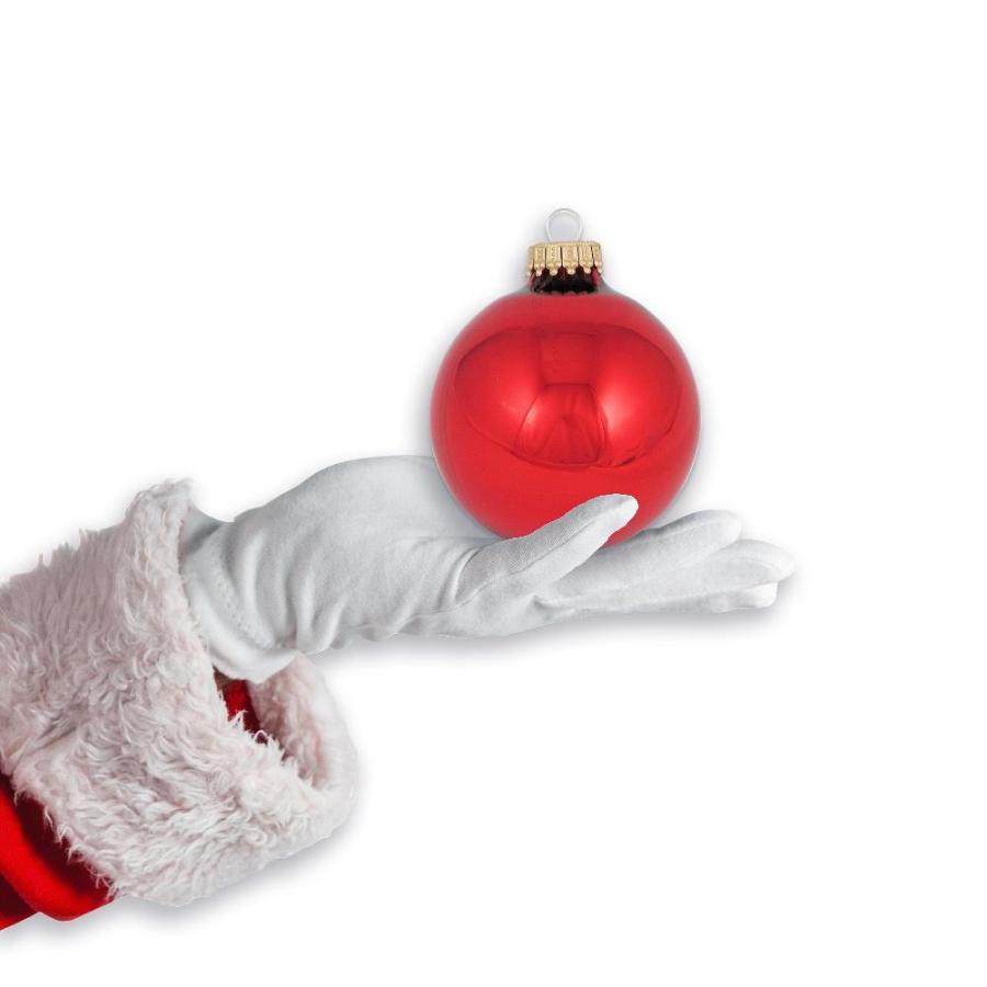 特価店 クリスマスツリーオーナメント - 67mm / 2.625インチ 8個 デザイナーガラスボール Krebs作 - ハンドメイドシームレスハンギングホリ