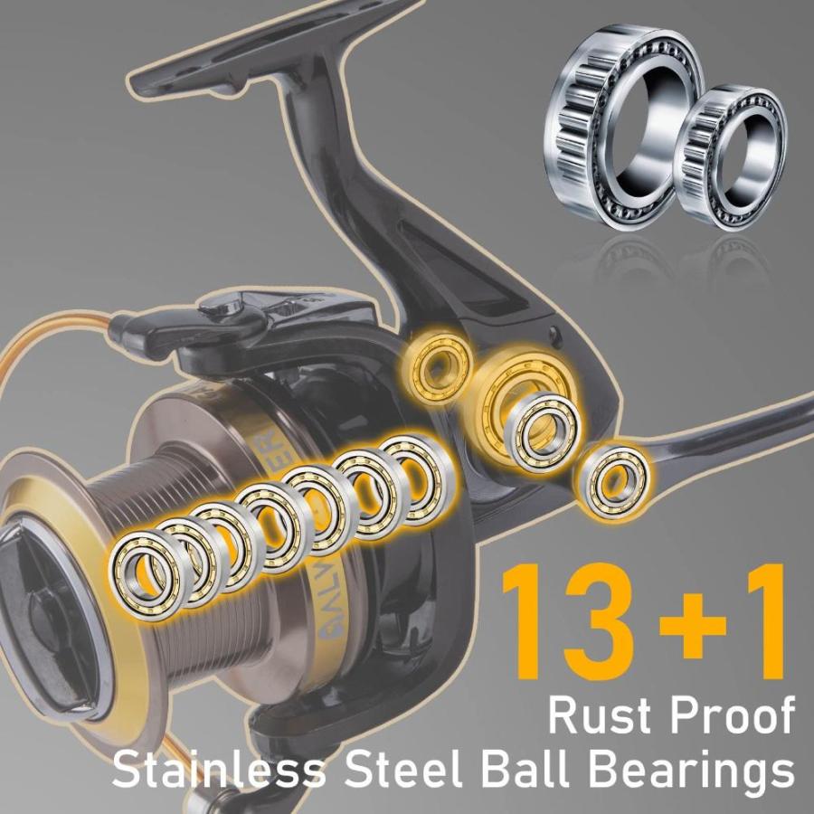 【日本限定モデル】 Alwonder Saltwater 10000 Spinning Reel for Surf Casting， 11+1 Stainless BB，