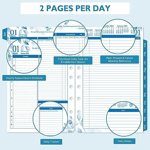 Planner Refills 2024 ? Jan. 2024 - Dec. 2024, Two Pages Per Day Daily ＆ Mon｜tactshop｜03