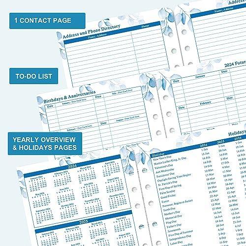 Planner Refills 2024 ? Jan. 2024 - Dec. 2024, Two Pages Per Day Daily ＆ Mon｜tactshop｜05