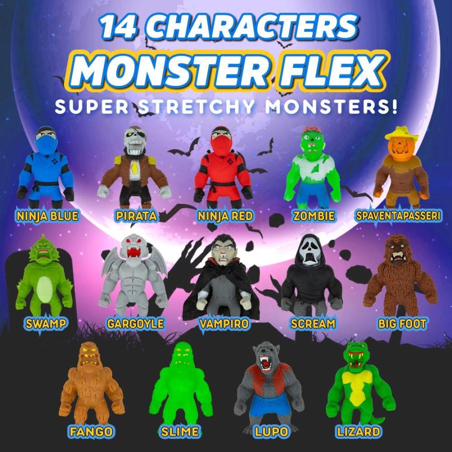 セール特価商品 Monster Flex Stretchy Toys For Boys and Girls - 14 Unique Spooky Stretch Mo