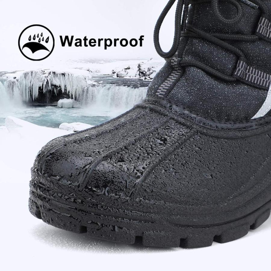 【在庫切れ】 ALEADER Waterproof Snow Boots for Men， Insulated Warm Winter Shoes Boots (B