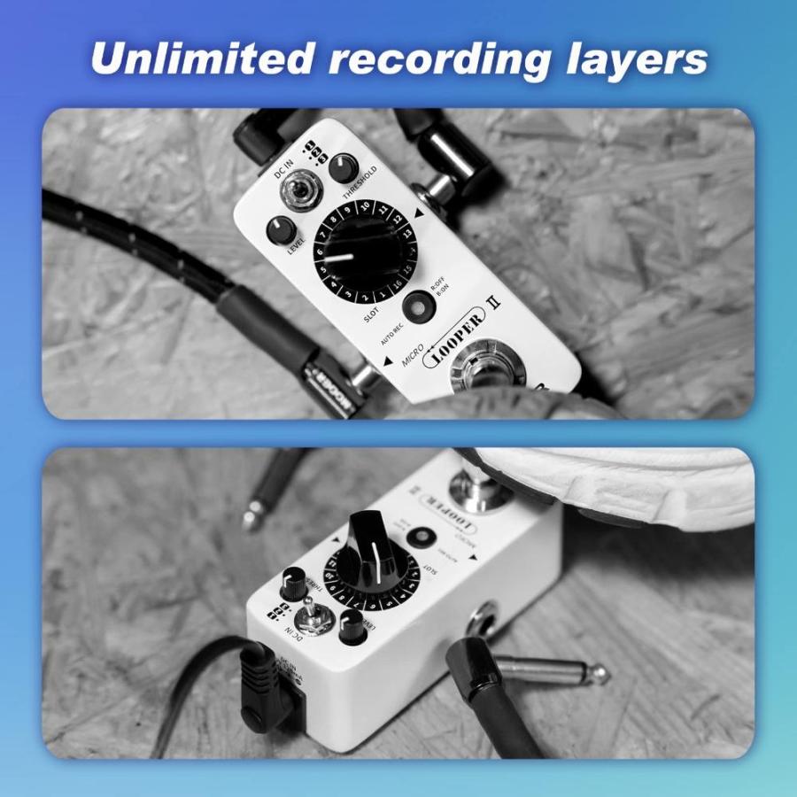 残りわずか！在庫限り超価格 MOOER Micro Looper II Guitar Effect Pedal 480 Minutes Looping Recording Tim