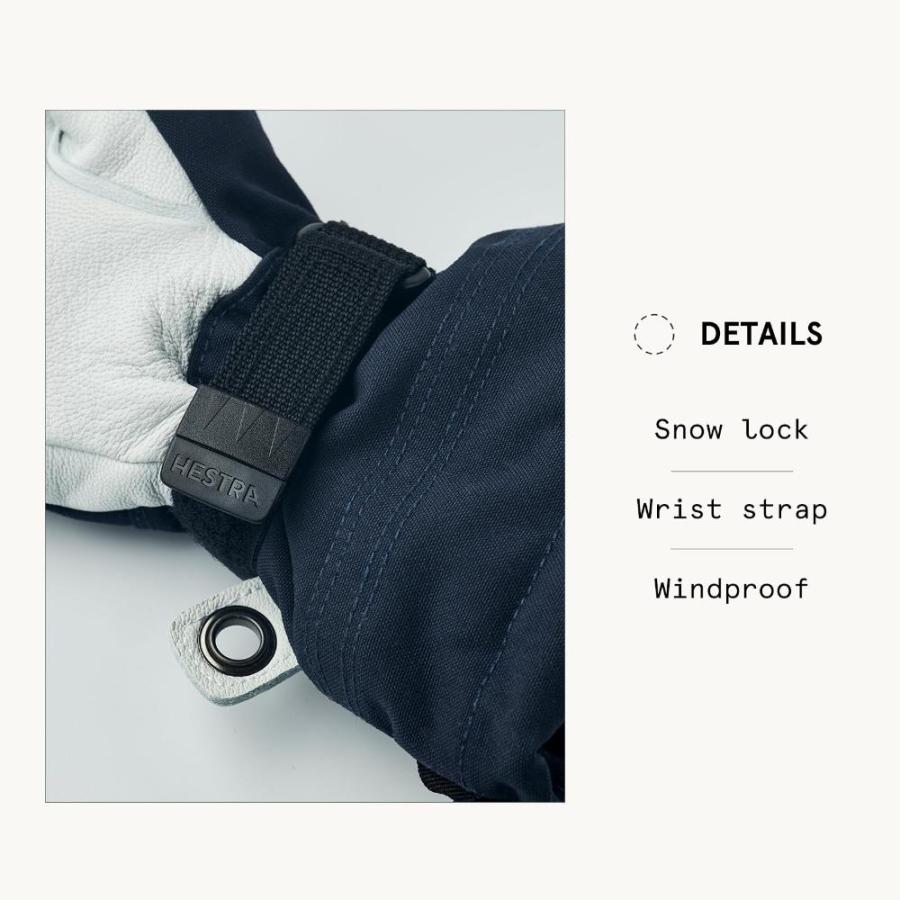 Hestra Army Leather Heli Ski Junior - Waterproof, Insulated Classic 5-Finge｜tactshop｜03