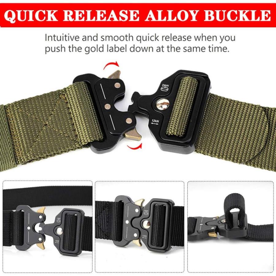 安い新作 MOZETO Tactical Belts for Men， 2 PCS 1.5 Inch Military Style Nylon Work Web