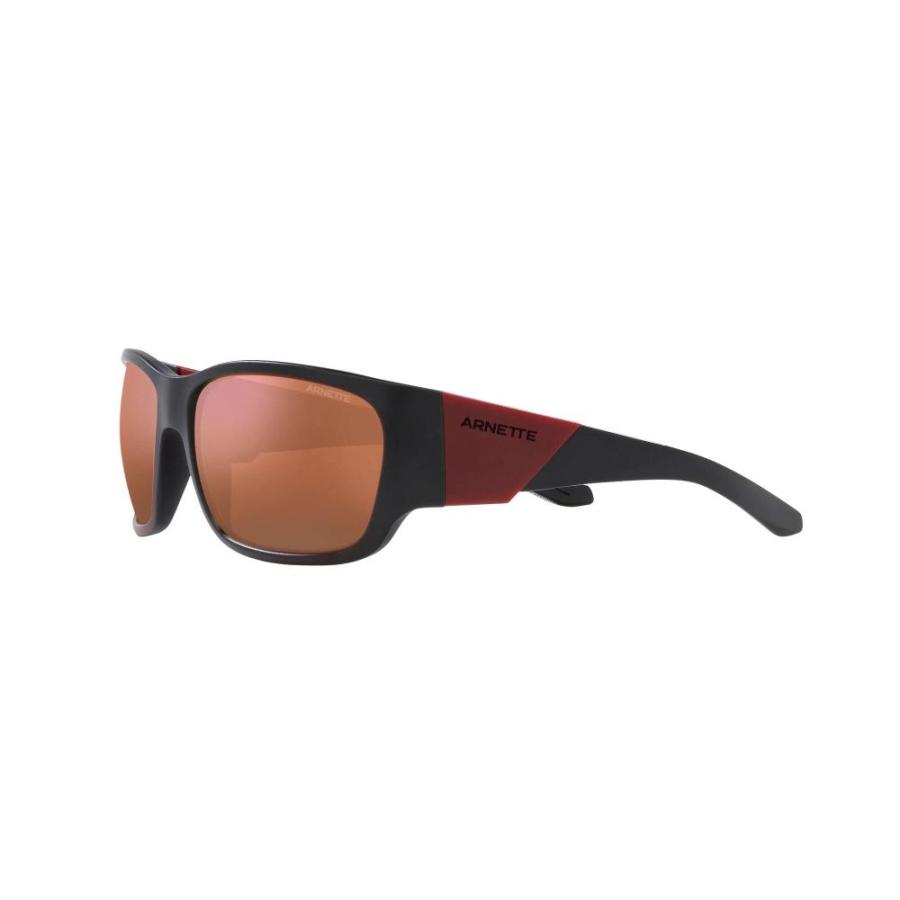 限定品在庫 Arnette AN4324 Lil´ Snap Square Sunglasses， Matte Black/Grey Mirrored Orang