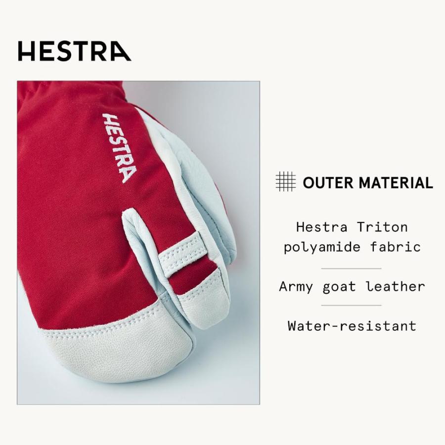 Hestra Army Leather Heli Ski Junior - Waterproof, Insulated Classic 3-Finge｜tactshop｜02