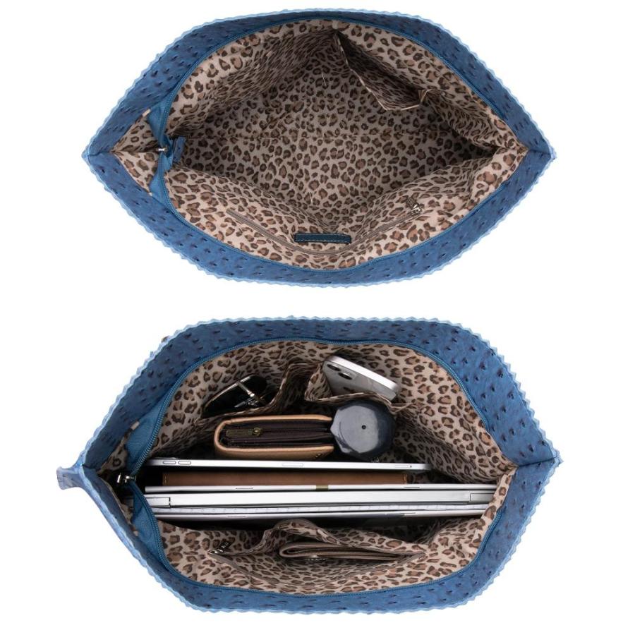 激安スプリング Milan Chiva Hobo Bag for Women with Zipper Large Ostrich Vegan Leather Tote