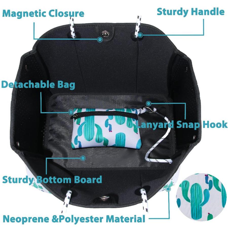 大阪売筋品 Hibala Neoprene Multipurpose Beach Bag，Gym/Travel/Pool Bag，Tote for Women&M