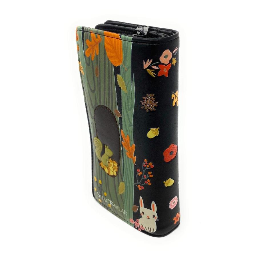 日本直売 Shag Wear Raccoon Forest Large Women´s Wallet Black