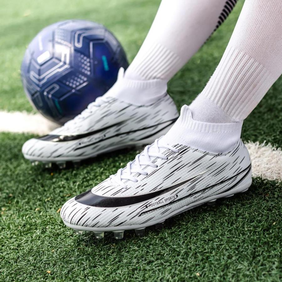 割引お買い得 Men´s Soccer Shoes Football Cleats High-Tops Lace-Up Spikes Outdoor AG/FG B