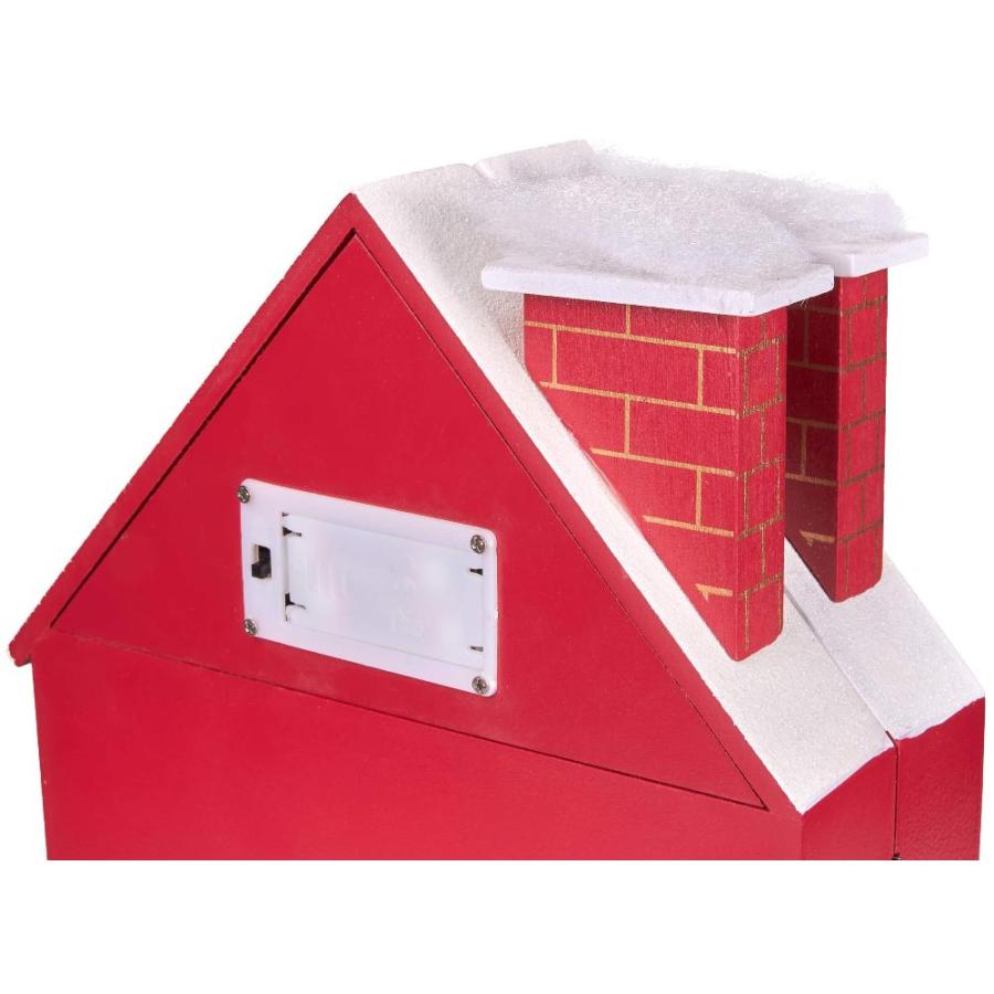 激安オンラインセール BRUBAKER Reusable Wooden Advent Calendar to Fill - Red Christmas House with
