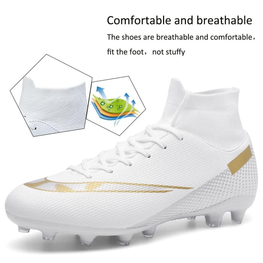 大阪最安値 Airfashon Men´s Soccer Cleats Professional Football Boots High-Top Outdoor