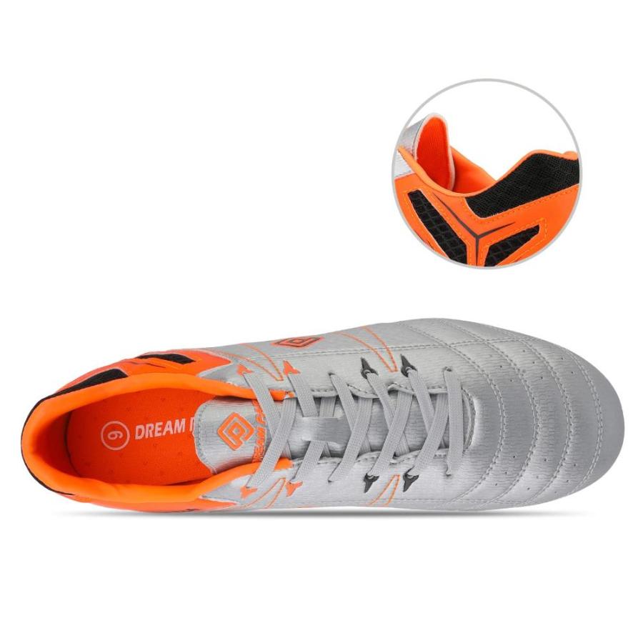 DREAM PAIRS Mens Cleats Football Soccer Shoes, 471-silv-oran-blk - 10 (1604｜tactshop｜04