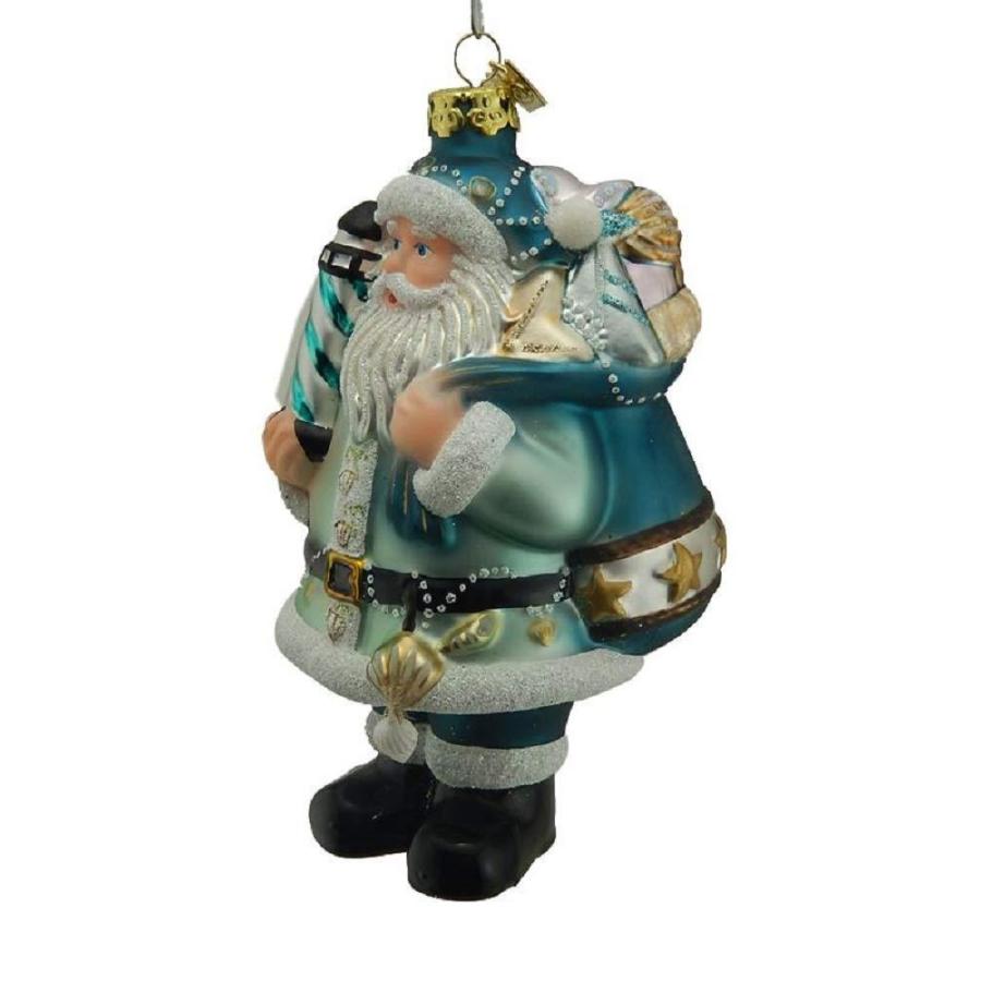 送料込みライン Noble Gems Nautical Santa Glass Christmas Ornament NB1487 New
