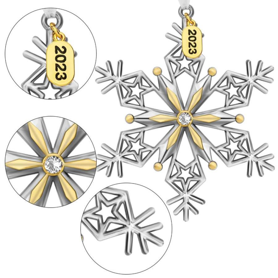 限定50％オフ FIHOO Christmas Tree Ornaments ? 2023 Snowflake Hanging Pendant of Car Char