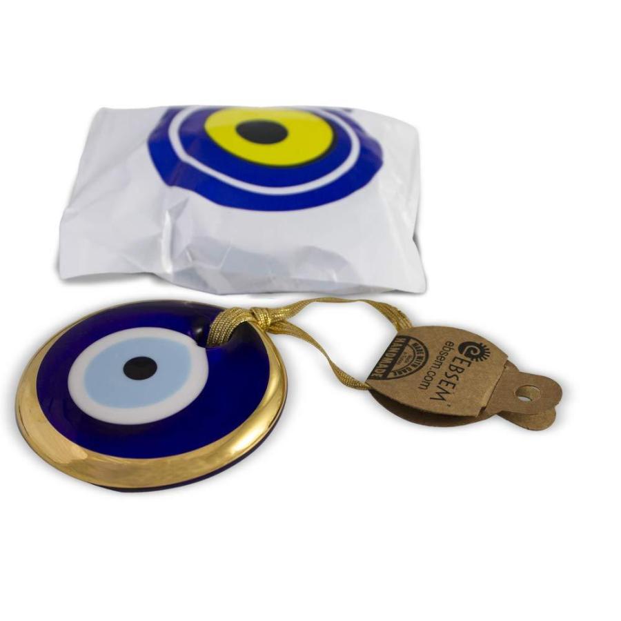 国内発送 Gold Gilt Handmade Evil Eye Glass Charm Decorative Turkish - Greek - Jewish