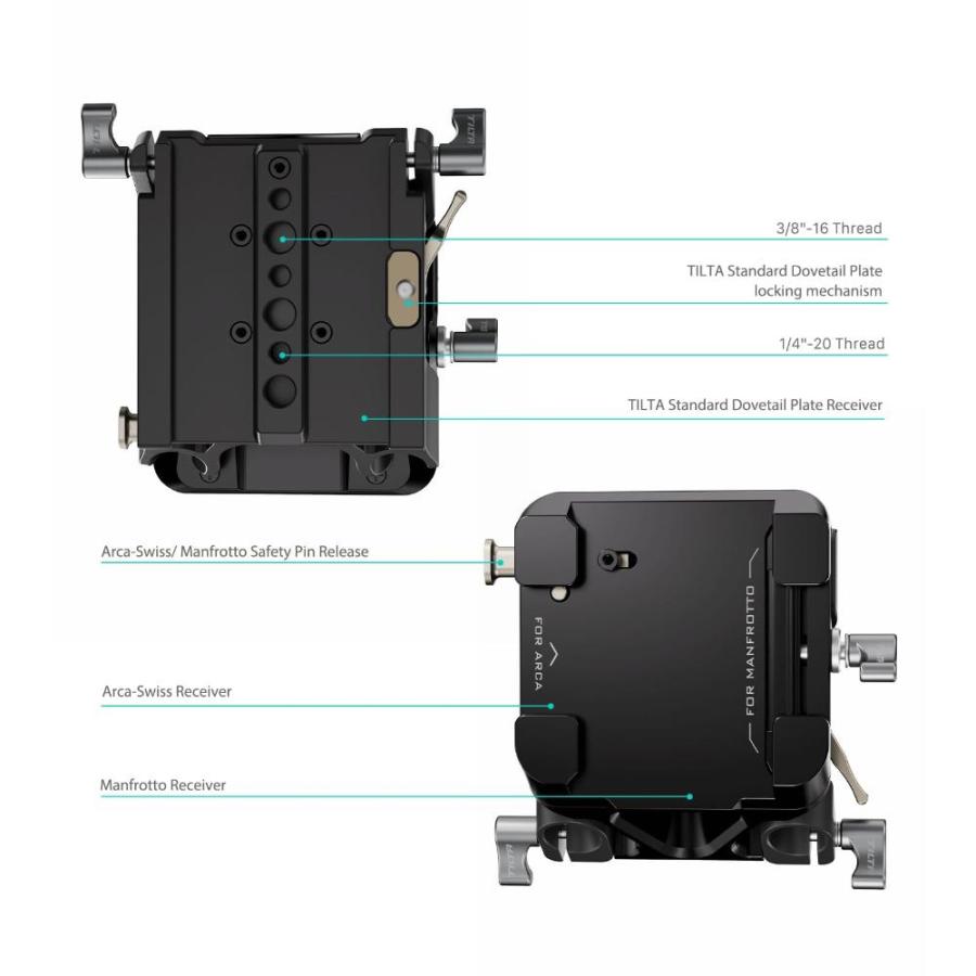 Tilta 15mm LWS Arca Manfrotto Dual Baseplate Compatible w/Tilta Standard Do｜tactshop｜05
