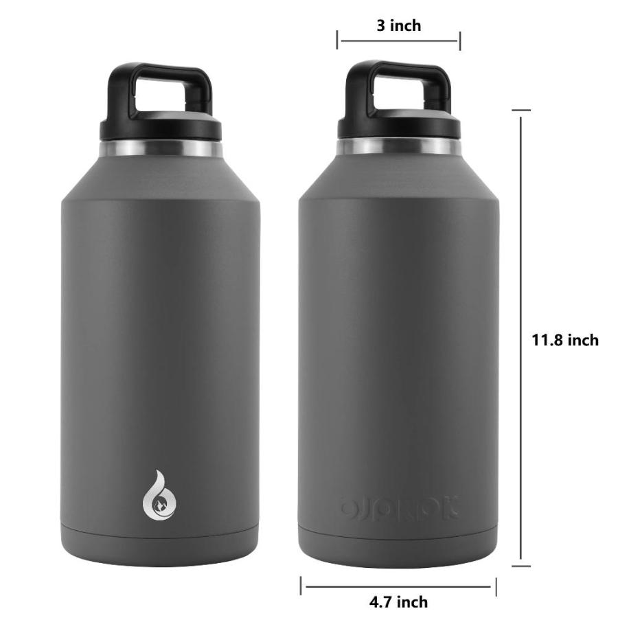 BJPKPK Half Gallon Water Bottle with Handle, Insulated, Dishwasher Safe 64o｜tactshop｜02