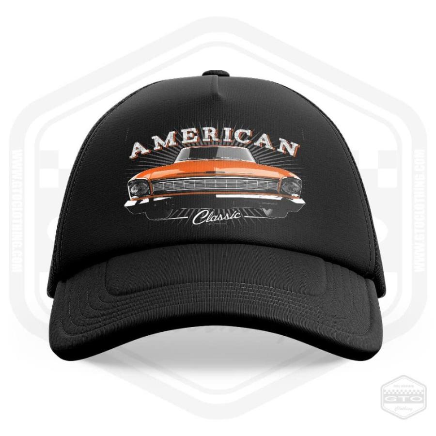 特別配送 GTO Clothing 1966 Nova American Muscle Car Trucker Cap， Orange