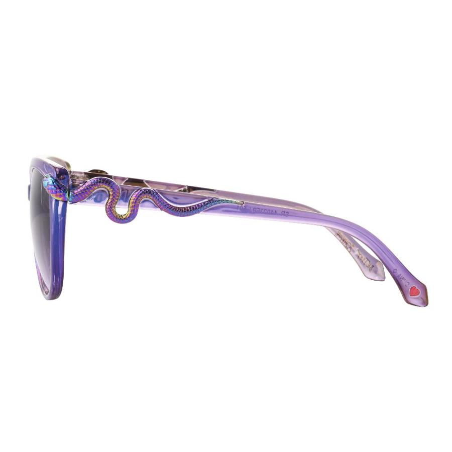 Betsey Johnson Women's Serpentine Sunglasses Cateye, Purple Crystal with Oi｜tactshop｜03