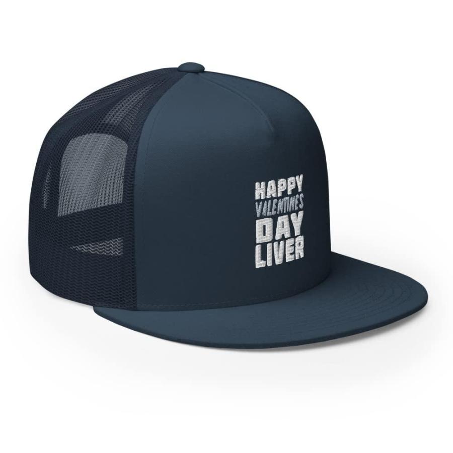 Happy Valentines Day Liver Anti Valentine Skeleton Trucker Cap Navy｜tactshop｜05