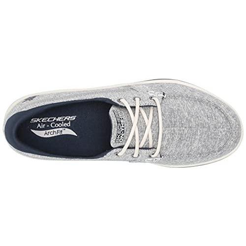 かわいい！ Skechers womens Arch Fit Uplift - Equator Boat Shoe， Navy， 5.5 US