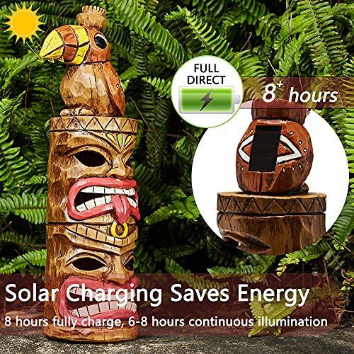 Yiosax Tiki アウトドア装飾 トーテムポールの彫刻 大きなティキ Yiosax Tiki アウトドア装飾 トーテムポールの彫刻 大きなティキ
