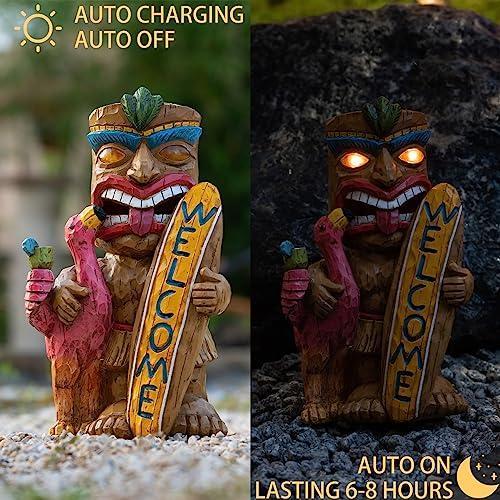 EPTUEGA Tiki Solar Tiki Statue- Waterproof for Home and Outdoor Statues - W｜tactshop｜03