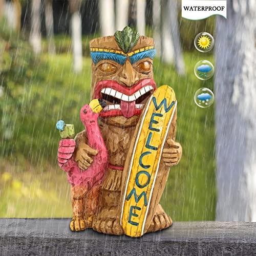 EPTUEGA Tiki Solar Tiki Statue- Waterproof for Home and Outdoor Statues - W｜tactshop｜04