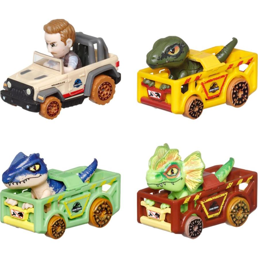 全国通販OK Hot Wheels Toy Cars， RacerVerse 4-Pack of Die-Cast Vehicles Featuring Juras