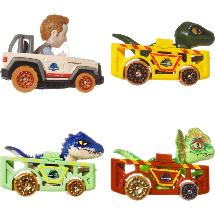 全国通販OK Hot Wheels Toy Cars， RacerVerse 4-Pack of Die-Cast Vehicles Featuring Juras
